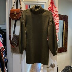 Olive Green Sweater dress